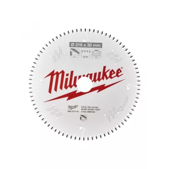 MILWAUKEE Sägeblatt für Aluminium 216 x 30 x 2,4 mm / 80T