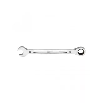   MILWAUKEE Ratschenschlüssel 15 mm / 207,5 mm CrV MAX BITE™