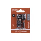 MILWAUKEE Steckschlüssel-Adaptersatz 3-teilig 1/4" Sechskant -> 1/2", 3/8", 1/4" Vierkant