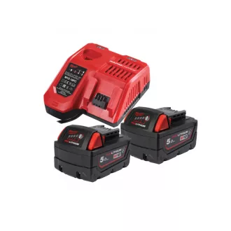   MILWAUKEE Chemikalienbeständiger Akku und Ladegerät-Set M18 NRGCR-502