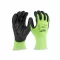 MILWAUKEE Arbeitsschutzhandschuhe schnittfest PU getaucht 1/A - L/9 Hi-Vis