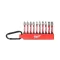 MILWAUKEE Bit-Set mit Karabiner, 10-teilig, 1/4 Zoll Sechskant Shockwave™