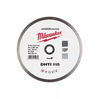  MILWAUKEE Diamant-Trennscheibe 115 x 2,3 x 10 x 22,2 mm, kontinuierlich, Speedcross DHTI