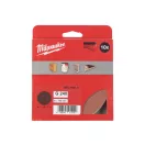 MILWAUKEE Klett-Schleifpad STD 125 mm / P240 8 Löcher (10 Stück)