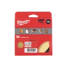 MILWAUKEE Klett-Schleifpad HP 125 mm / P180 8 Löcher (10 Stück)