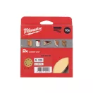 MILWAUKEE Klett-Schleifpad HP 125 mm / P320 8 Löcher (10 Stück)