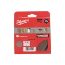MILWAUKEE Klett-Schleifnetz PG 125 mm / P80 (10 Stück)