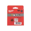 MILWAUKEE Klett-Delta-Schleifpad STD 93 x 93 mm / P180 6 Löcher (10 Stück)