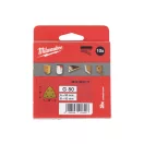 MILWAUKEE Klett-Delta-Schleifpad HP 93 x 93 mm / P80 6 Löcher (10 Stück)