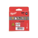 MILWAUKEE Klett-Delta-Schleifplatte HP 93 x 93 mm / P240 6 Löcher (10 Stück)