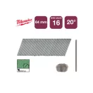 MILWAUKEE Abschlussnägel, kopflos, verzinkt 16G 20° SC1 - 1,35 x 64 mm (2000 Stück)