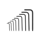 MILWAUKEE Torx L-förmiges kompaktes Schlüssel-Set 9-teilig T10-T50