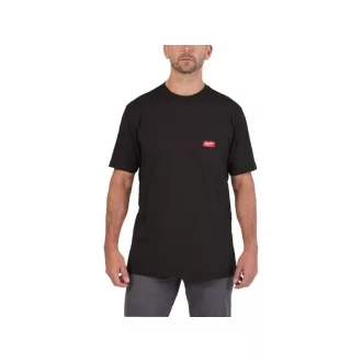 MILWAUKEE Kurzarm-T-Shirt mit Tasche Schwarz WTSSBL L