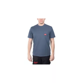 MILWAUKEE Kurzarm-T-Shirt mit Tasche Blau WTSSBLU M