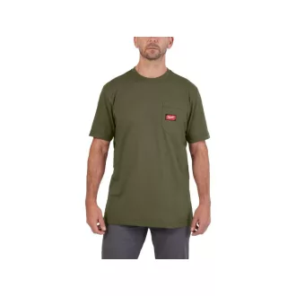 MILWAUKEE Kurzarm-T-Shirt mit Taschen, Grün WTSGSRN XL