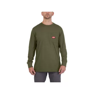 MILWAUKEE Langarm-Taschen-T-Shirt Grün WTLSGRNII XL