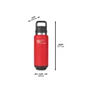 MILWAUKEE Wasserflasche Rot 1065 ml PACKOUT™