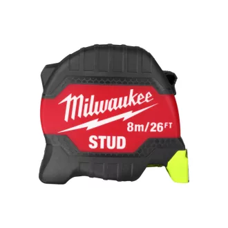   MILWAUKEE Stoßfestes Maßband 8 m/26 Fuß x 33 mm STUD (GEN 3)