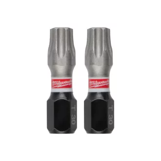 MILWAUKEE Bit T30 x 25 mm Shockwave (3 Stück)