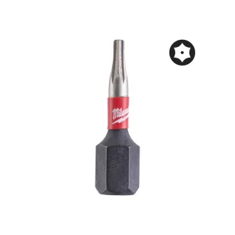   MILWAUKEE Bitspitze mit Bohrung T40 x 25 mm Shockwave (3 Stück)