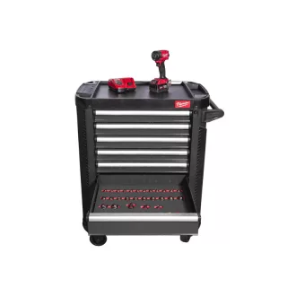   MILWAUKEE Werkzeugwagen 246-teilig, 7 Schubladen, 30"/78 cm, graphitgrau