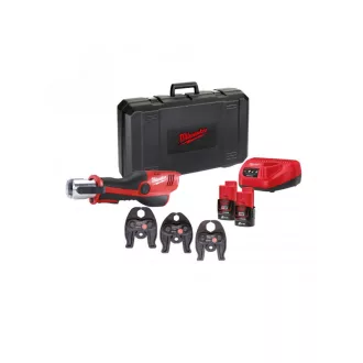   MILWAUKEE Akku-Hydraulikpresse M12 HPT-202C M-SET 15/22/28 mm (2 x 2,0 Ah Akku + Ladegerät)