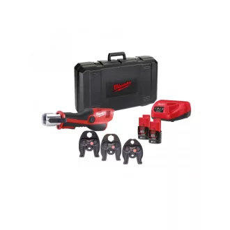   MILWAUKEE Akku-Hydraulikpresse M12 HPT-202C V-SET 15/22/28 mm (2 x 2,0 Ah Akku + Ladegerät)