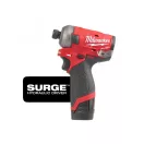 MILWAUKEE Akku-Schlagschrauber M12 FQID-202 x 1/4" HEX (2 x 2,0 Ah Akku + Ladegerät)