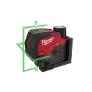 MILWAUKEE Akku-Kreuzlinien- und Punktlaser M12 CLLP-301C (1 x 3,0 Ah Akku + USB-Ladekabel)