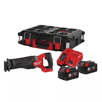   MILWAUKEE Akku-Säbelsäge M18 FSZ-502P (2 x 5,0 Ah Akku + Ladegerät)