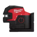 MILWAUKEE Akkubetriebener selbstausrichtender Kreuzlinien- und Punktlaser grün M12 CLL4P-0C (ohne Akku + Ladegerät)