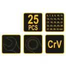 VOREL Kreuzschlitzschlüsselsatz 25-teilig 6-32 mm