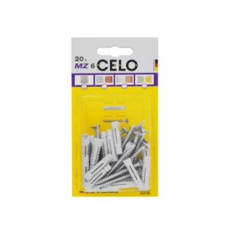   CELO MZ Universal-Kunststoffdübel 6 x 29 + 4,5 x 40 Holzschraube (20 Stück)