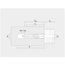 CELO NF 6 Flügeldübel + 4 x 40 Holzschrauben (20 Stück)