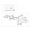 WALL Wandhalter Quad Chrome