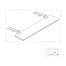 FALA Badezimmerregal Glas 520 mm Quad Chrom