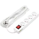 VOREL Elektrisches Verlängerungskabel mit 4-Verteilungsschalter