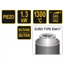 VOREL Brennerpistole 1300 °C 1,3 kW piezzo