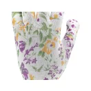 FLO Gartenhandschuhe mit weißem Blumenmuster, Größe 8