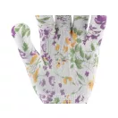 FLO Gartenhandschuhe mit weißem Blumenmuster, Größe 8