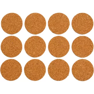   VOREL Selbstklebende Möbelbeinpolster rund aus Kork 28 mm (12 Stück)