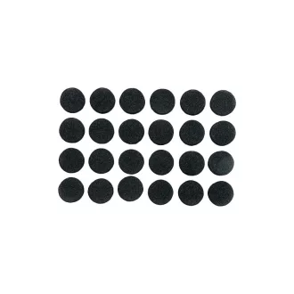   VOREL Selbstklebende rutschfeste Möbelbeinpolster rund schwarz 10 mm (24 Stück)
