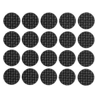   VOREL Selbstklebende rutschfeste Möbelbeinpolster rund schwarz 20 mm (20 Stück)