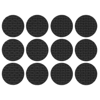   VOREL Selbstklebende rutschfeste Möbelbeinpolster rund schwarz 28 mm (12 Stück)
