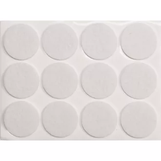   VOREL Selbstklebende rutschfeste Möbelbeinpolster rund weiß 28 mm (12 Stück)