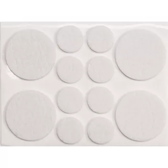   VOREL Selbstklebende, rutschfeste Möbelbeinpolster, rund, weiß, Set mit 12 Stück, 20–38 mm