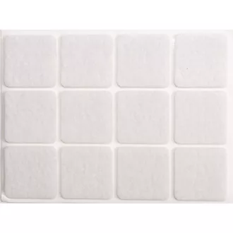   VOREL Selbstklebende, rutschfeste Möbelbeinpolster, quadratisch, weiß, 28 x 28 mm (12 Stück)