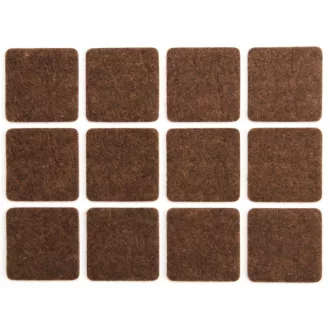   VOREL Selbstklebende, rutschfeste Möbelbeinpolster, quadratisch, braun, 28 x 28 mm (20 Stück)