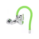 FALA Waschtischarmatur mit wandmontiertem grünem flexiblem Rohr + Zubehör