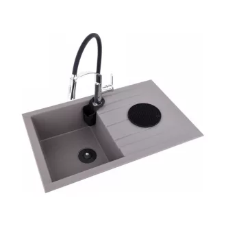 FALA Waschbeckenarmatur mit schwarzem flexiblem Rohr